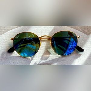 Ray Ban Flat Mirror Lenses Sunglasses, Unisex